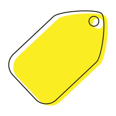 Yeşil kurdeleli sarı etiket