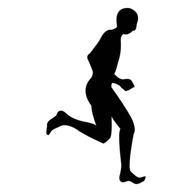 çalışan adam, siluet vektörü