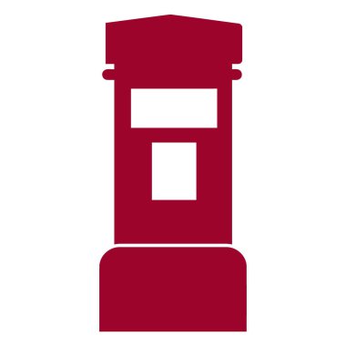 Beyaz arka planda kırmızı bina.