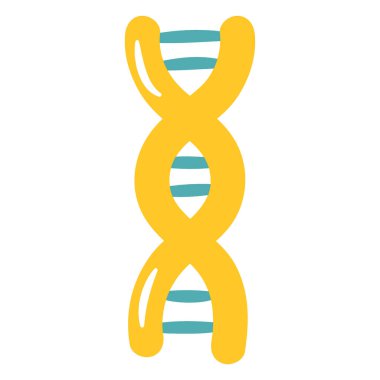 DNA ipliği ikonu. Düzenlenebilir vektör. düz renk illüstrasyonu.