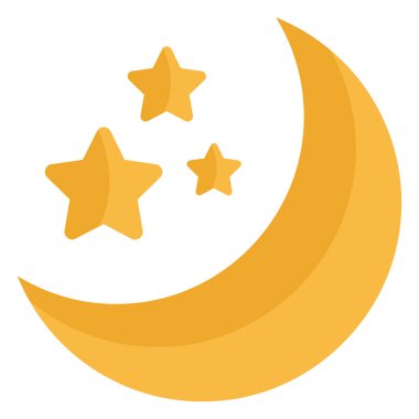 Ay. Web simgesi basit illüstrasyon