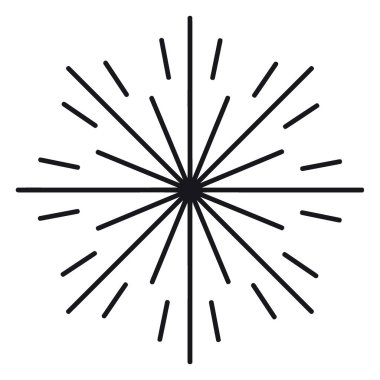 Radyal, yayılan çizgiler, element. Patlama, yoğunlaşma, yıldız patlaması, voltaj. Dairesel. öge - döngüsel, yayılan çizgiler