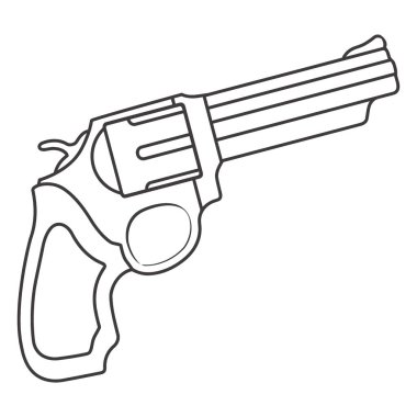 Bir tabancanın vektör illüstrasyonu