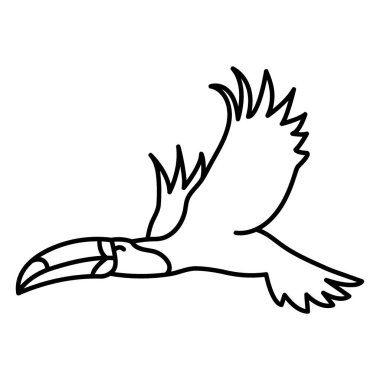 papağan simgesi vektör illüstrasyonu