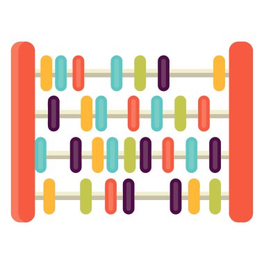 abacus icon, flat style