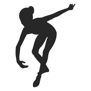 Siyah poz giymiş siluet kız