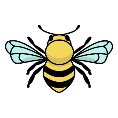 Arı simgesi. taslak çizim vektör işareti