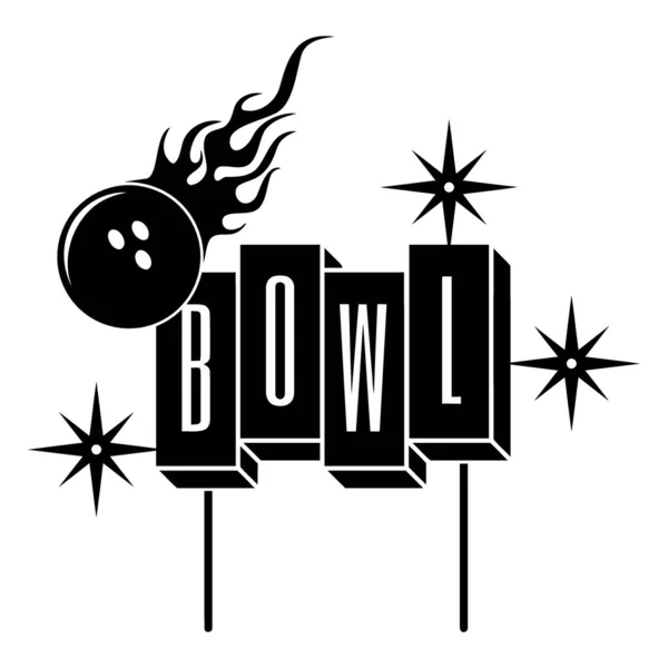 Bowling ikonu vektör illüstrasyonu