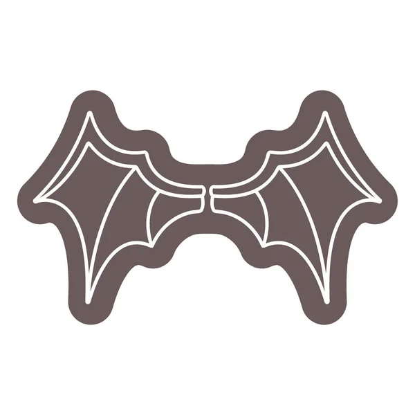 Beyaz arkaplanda yarasa simgesi