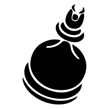 Bir karikatür cadılar bayramı simgesinin vektör çizimi