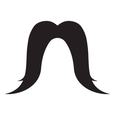 Bıyık logosu vektör illüstrasyonu