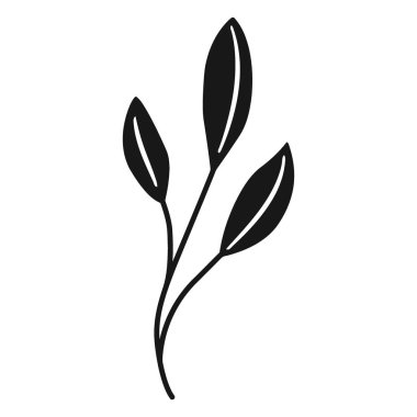 Beyaz arkaplanda yaprak simgesi