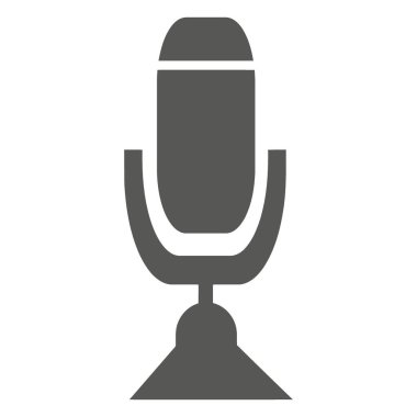 mikrofon ikon vektörü. düz simge