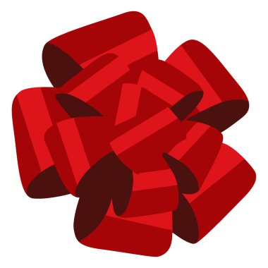 Kırmızı hediye kutusu, illüstrasyon, beyaz arka plan üzerinde vektör.