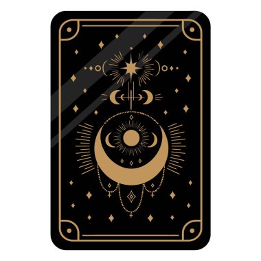 Tarot kartlarının vektör çizimi, tarot kartları, esrarengiz kavramlar. vektör illüstrasyonu