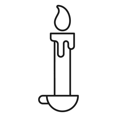 Bir mum simgesinin vektör illüstrasyonu