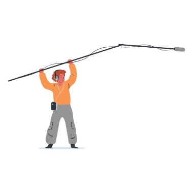 Oltayla balık tutan adam. çizgi film düz biçim vektör çizimi.