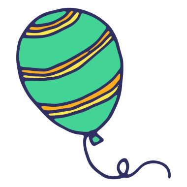 Kurdele süsleme vektör çizim dizaynlı balonlar