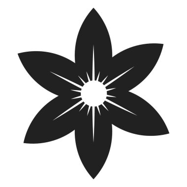 çiçek simgesi, vektör illüstrasyonu