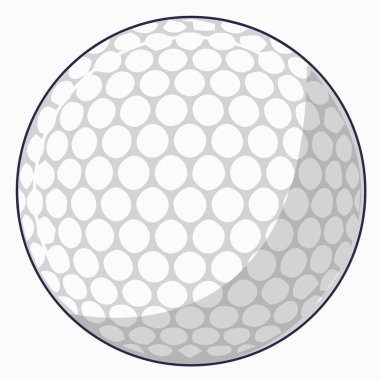 Golf topu simgesi, çizgi film tarzı