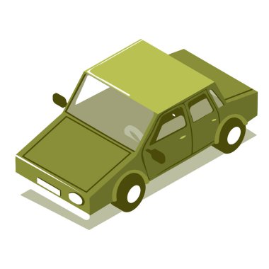 araba beyaz arkaplanda izole edildi.