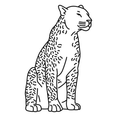 Kaplan. Vahşi hayvanın vektör çizimi.
