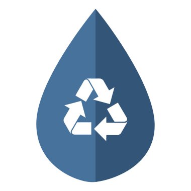 Geri dönüşüm işareti vektör simgesi