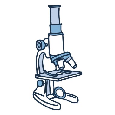 mikroskop ile mikroskop izole edilmiş ikon vektör illüstrasyon tasarımı