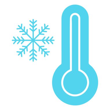 Soğuk Kar Tanesi simgesi, vektör çizimi