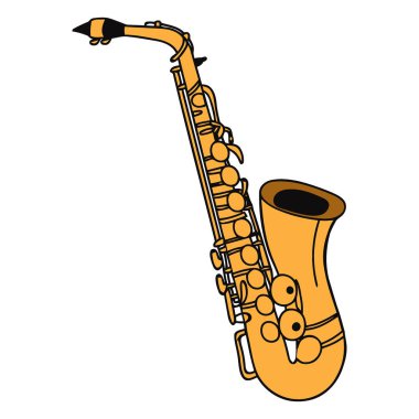 saksafon vektör çizim