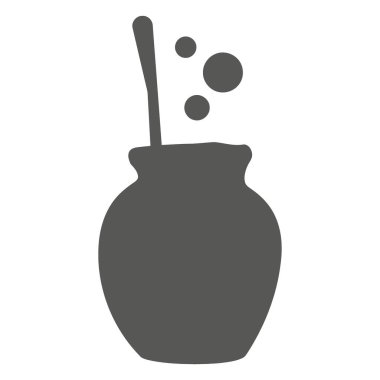 Kahve. Web simgesi basit illüstrasyon