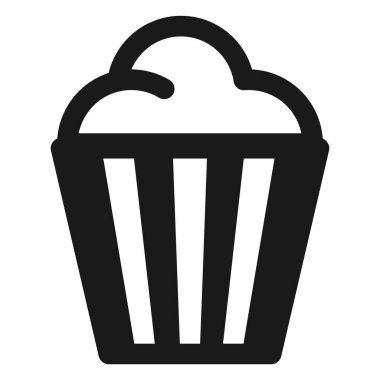 Kek ikonu. Web için basit kek vektör simgesi çizimi