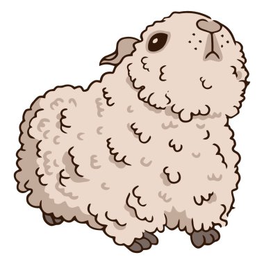 Çizgi film koyunlarının vektör çizimi