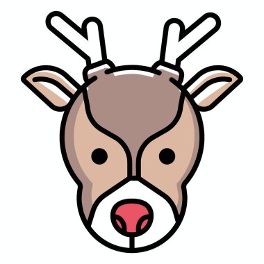 Ren geyiği baş simgesi, özet biçimi