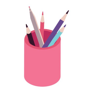 Pembe ve mavi renkli boya fırçası