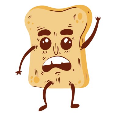 vektör çizgi film komik tost