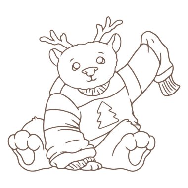 Çocuklar için sevimli hayvan boyama sayfası.
