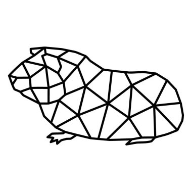 Tatlı bir hamsterın vektör silueti..