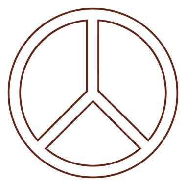 Barış sembolü. vektör illüstrasyonu