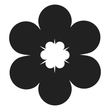 çiçek simgesi vektör illüstrasyonu