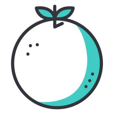 Elma. Web simgesi basit illüstrasyon