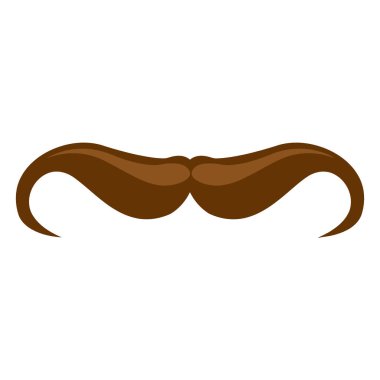 hipster bıyık simgesi, basit stil