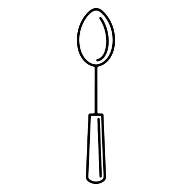 Kaşık ikonu. Tasarım. vektör grafiği