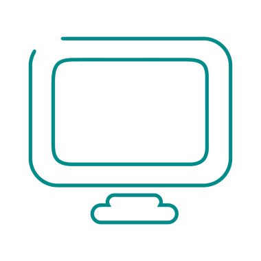 bilgisayar ekranı izole edilmiş simge tasarımı, vektör illüstrasyon grafiği