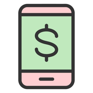 Dolar simgesi, basit vektör illüstrasyonu