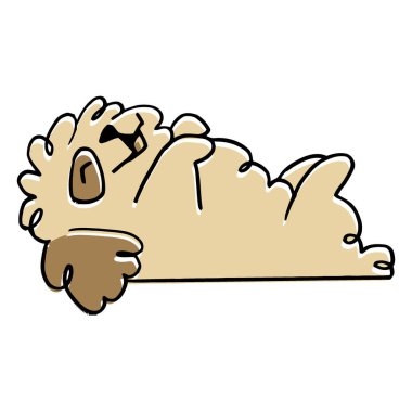 çizgi film karalaması uyuyan köpek