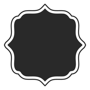 Rozet rozet simgesi beyaz arkaplanda izole edilmiş basit bir şekilde