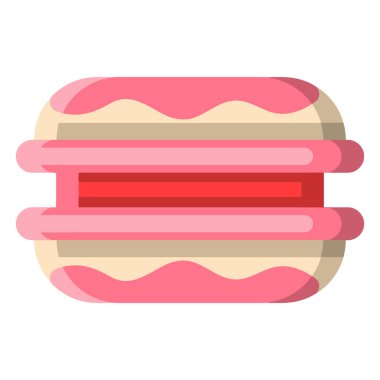 Sandviç simgesi vektör illüstrasyonu