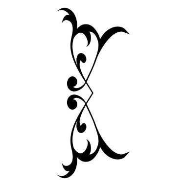 Dekoratif siyah beyaz desen. vektör illüstrasyonu.