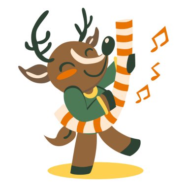 Noel geyiği müzik çalıyor